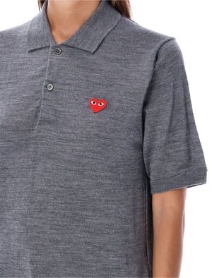 COMME DES GARÇONS PLAY Mini Heart Knit Polo for Men