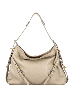 GIVENCHY Medium Voyou Tumbled Calfskin Handbag