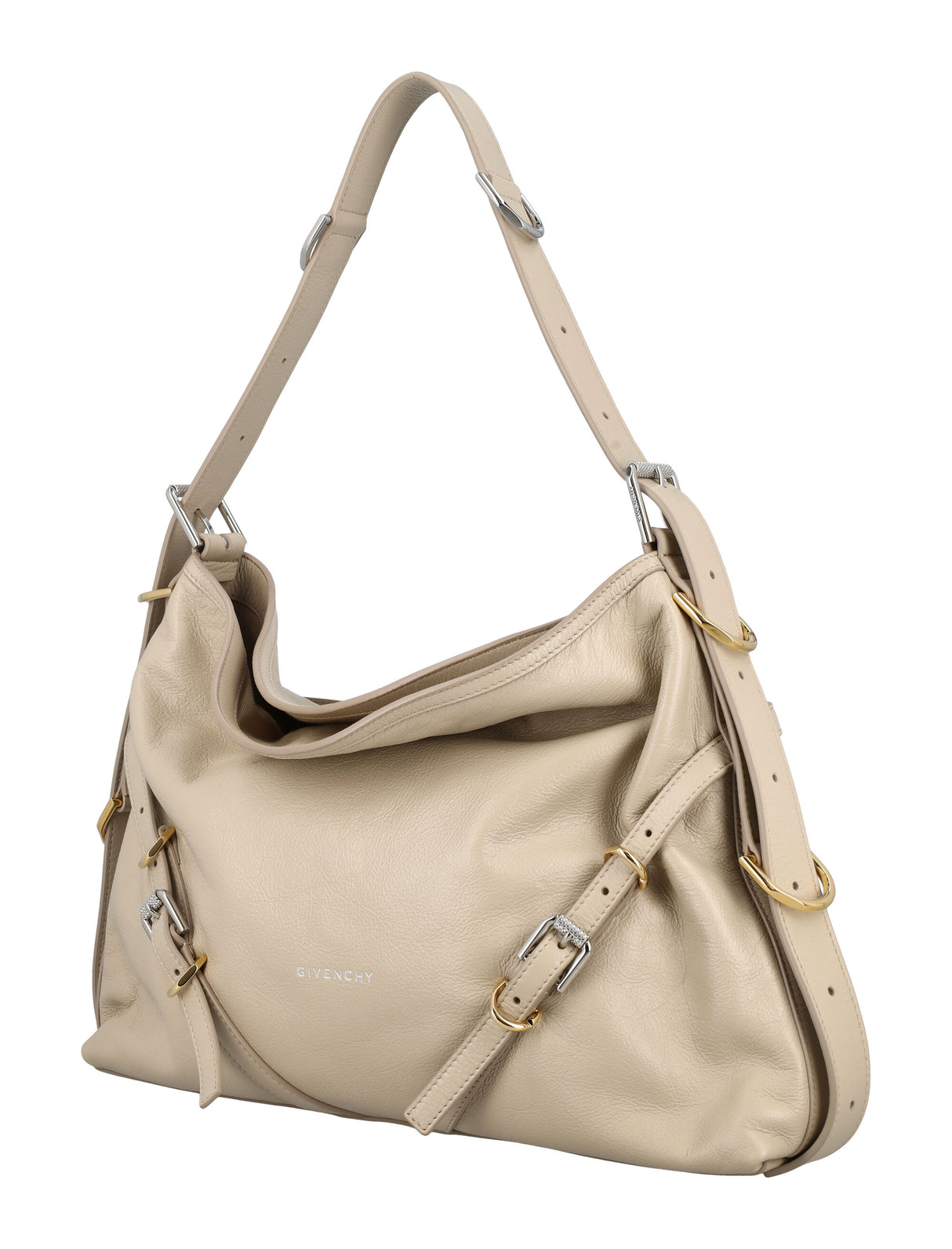 GIVENCHY Medium Voyou Tumbled Calfskin Handbag