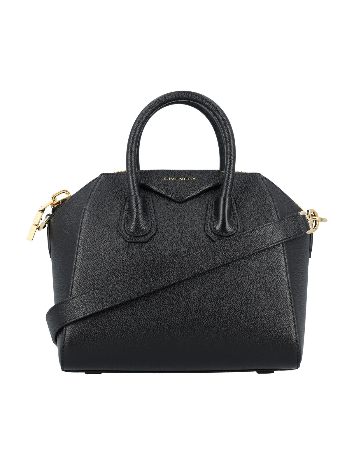 GIVENCHY Elegant Mini Leather Handbag with Gold-Tone Accents - 24x28x14 cm