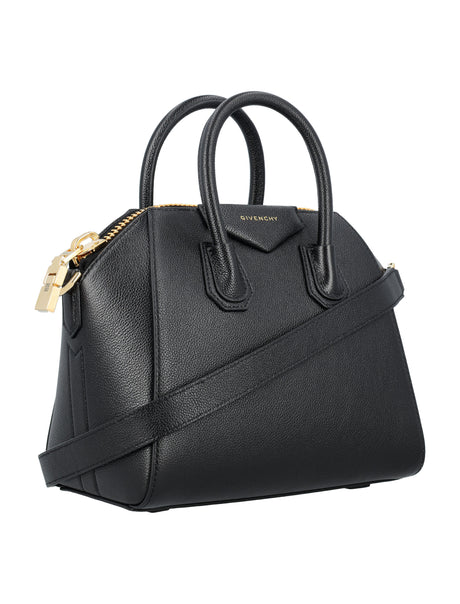 GIVENCHY Elegant Mini Leather Handbag with Gold-Tone Accents - 24x28x14 cm