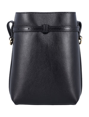 GIVENCHY Elegant Mini Crossbody Bucket Bag with Gold Accents - 18x15x4 cm