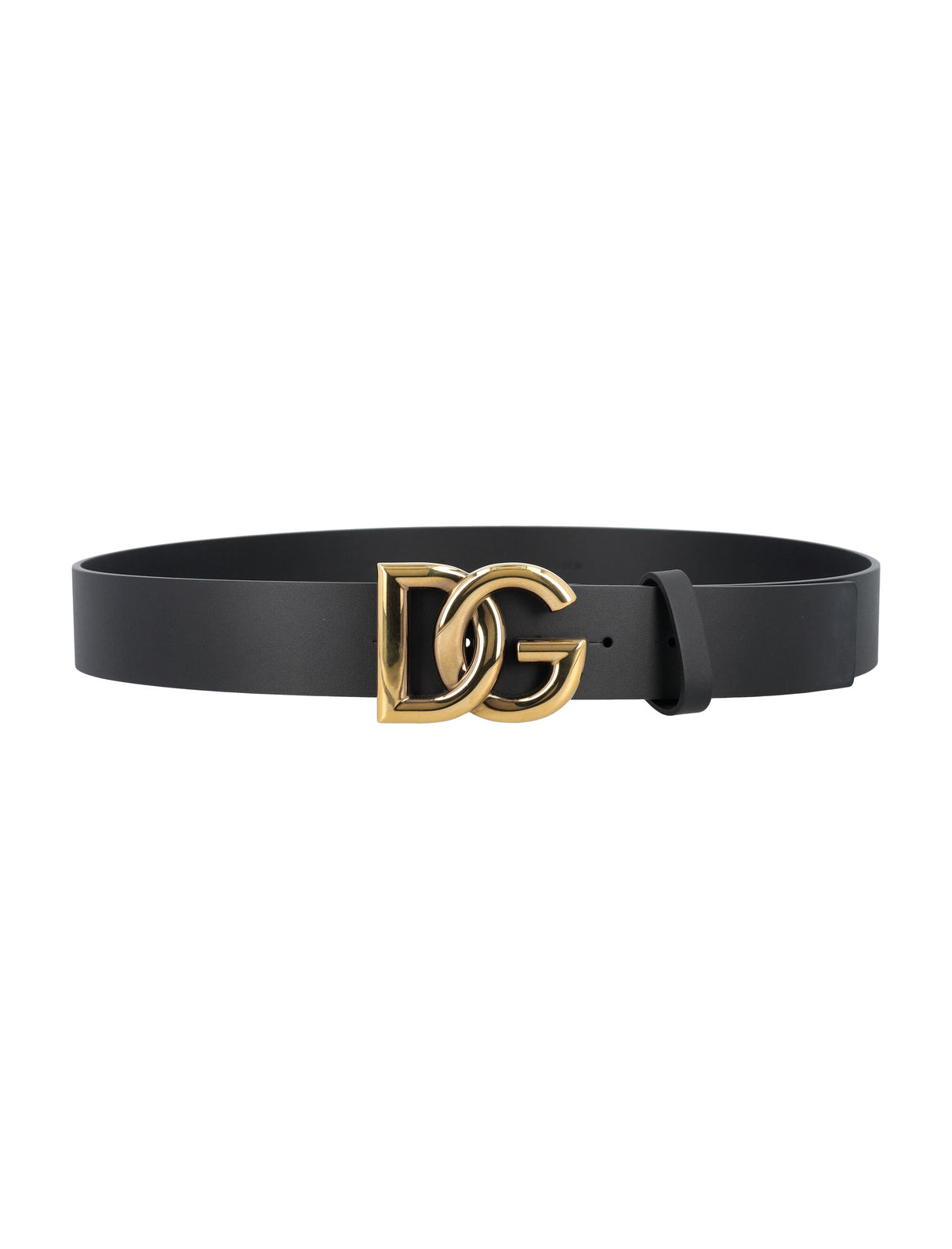 DOLCE & GABBANA Men's Crossover DG Logo Buckle Belt - Lux Leather - FW24