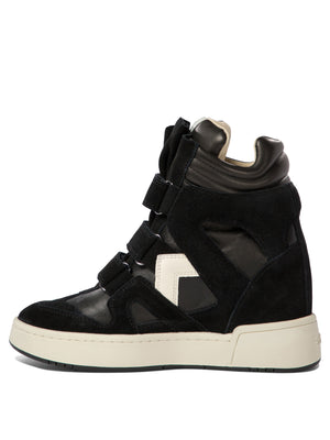 ISABEL MARANT Chic Suede High-Top Sneakers with Velcro Closure