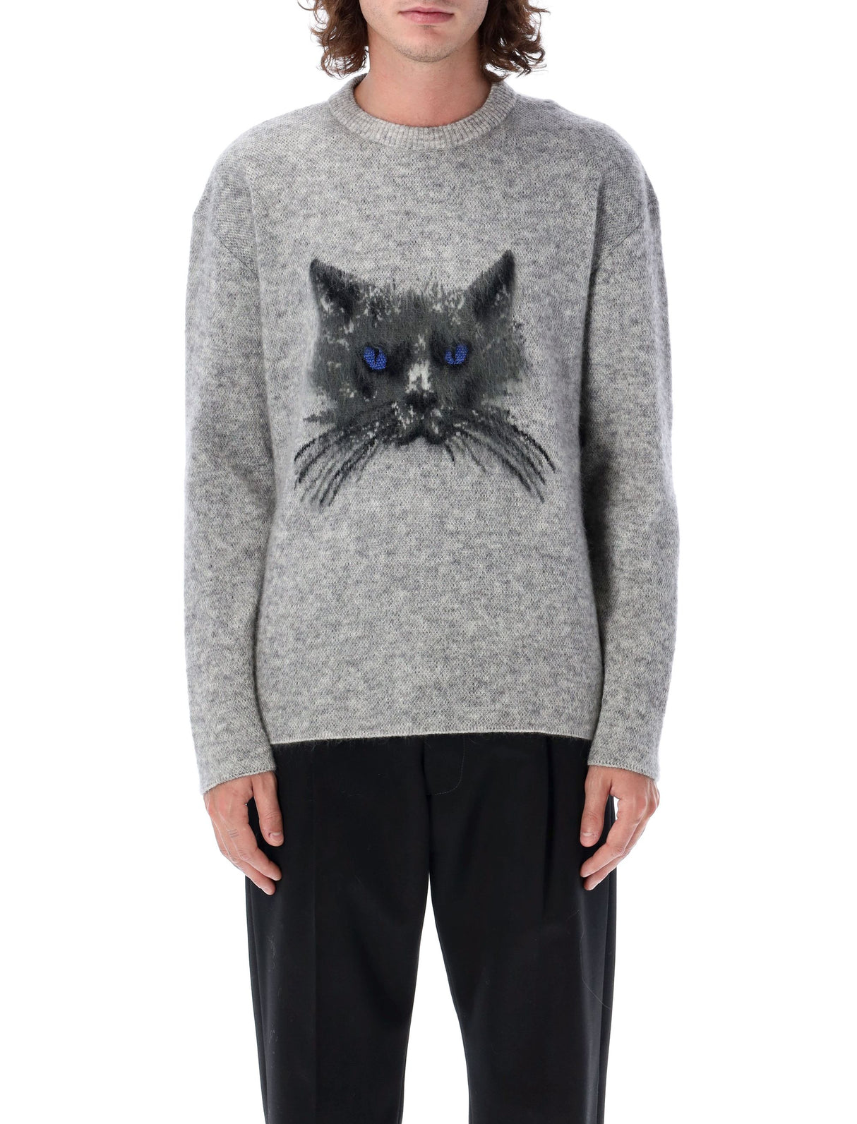 GIVENCHY Men's Cat Jacquard Sweater - Size L