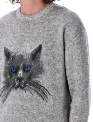 GIVENCHY Men's Cat Jacquard Sweater - Size L