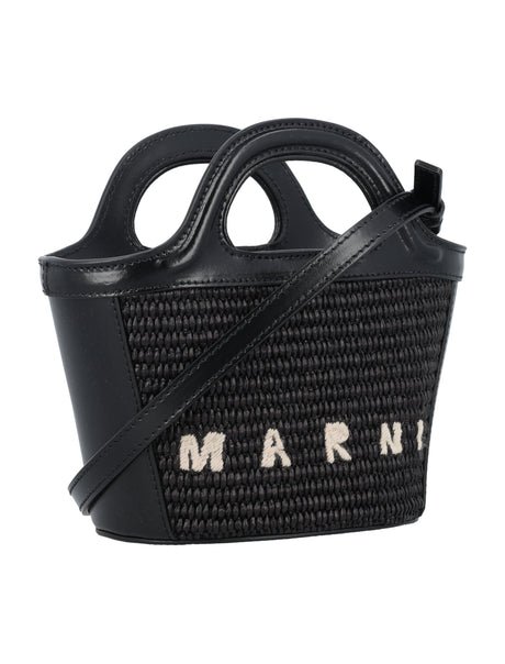 MARNI 热带迷你时尚手提包配金色装饰 - 20x11.5x10厘米