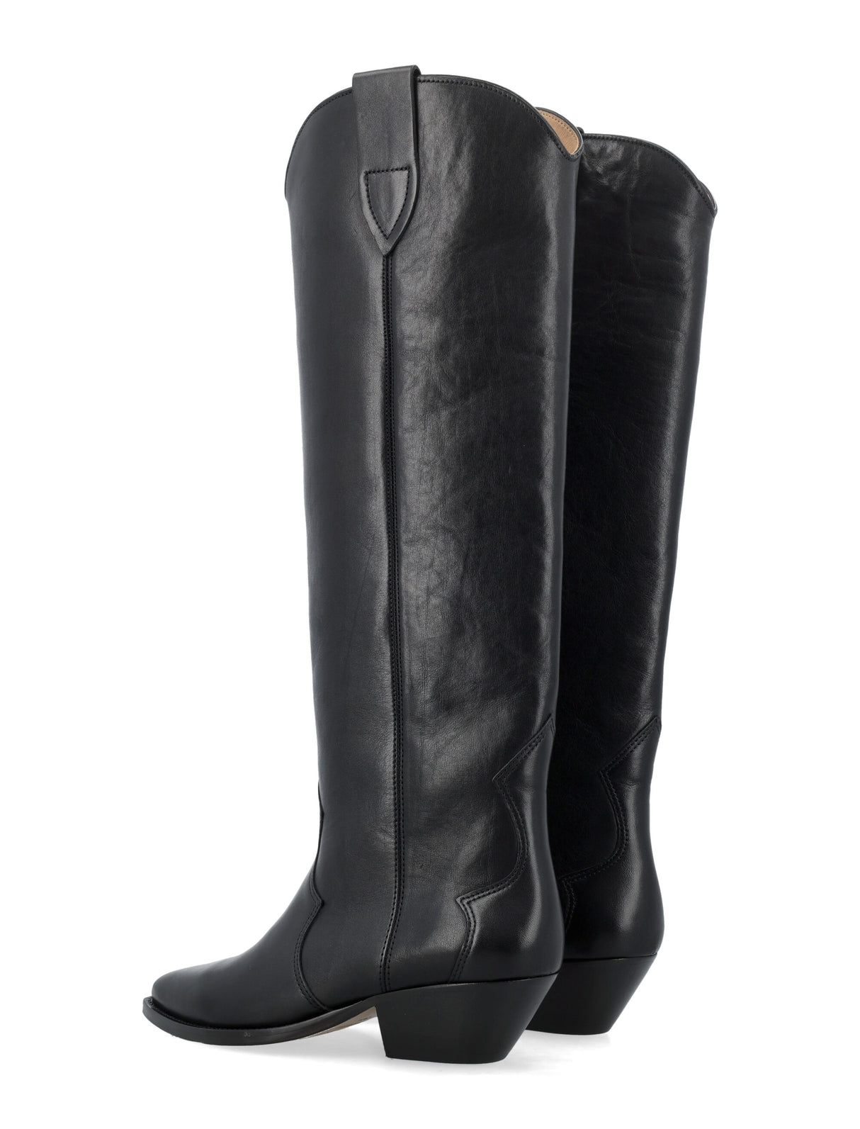 ISABEL MARANT Elegant Knee-High Leather Cowboy Boots