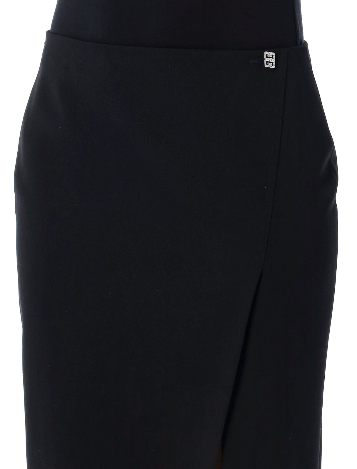 GIVENCHY Chic Wool Pencil Skirt with Asymmetric Slit