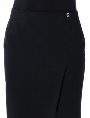 GIVENCHY Chic Wool Pencil Skirt with Asymmetric Slit