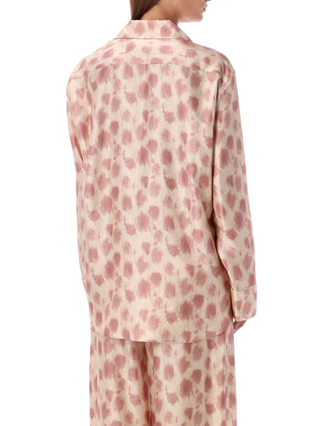 MARNI Relaxed Fit Pajama Shirt in Pink Abstract Print - Size 40