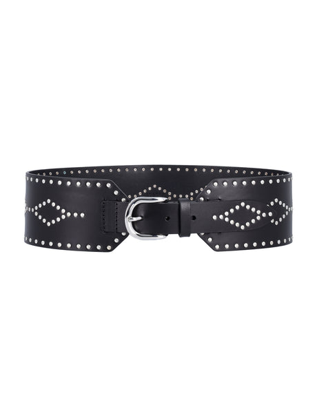 ISABEL MARANT Studded Leather Statement Belt