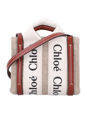 CHLOÉ Medium Linen Tote Handbag