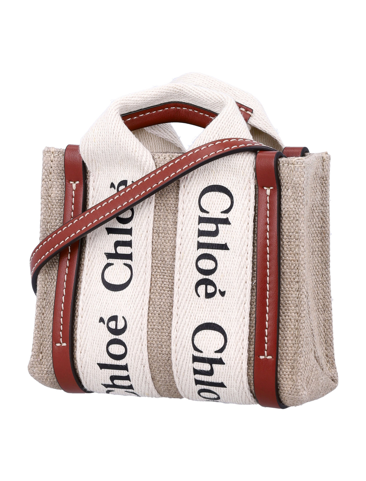 CHLOÉ Medium Linen Tote Handbag