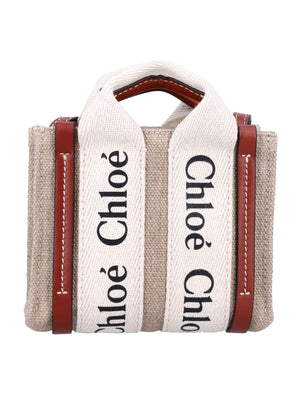 CHLOÉ Medium Linen Tote Handbag