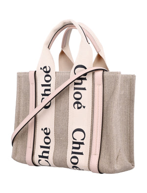 CHLOÉ Medium Linen Tote Handbag