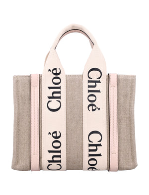 CHLOÉ Medium Linen Tote Handbag