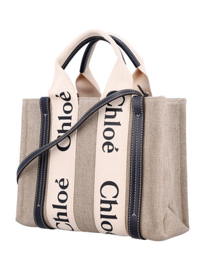 CHLOÉ Medium Linen Tote Handbag