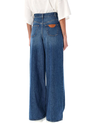 CHLOÉ High-Waist Wide-Leg Denim Jeans