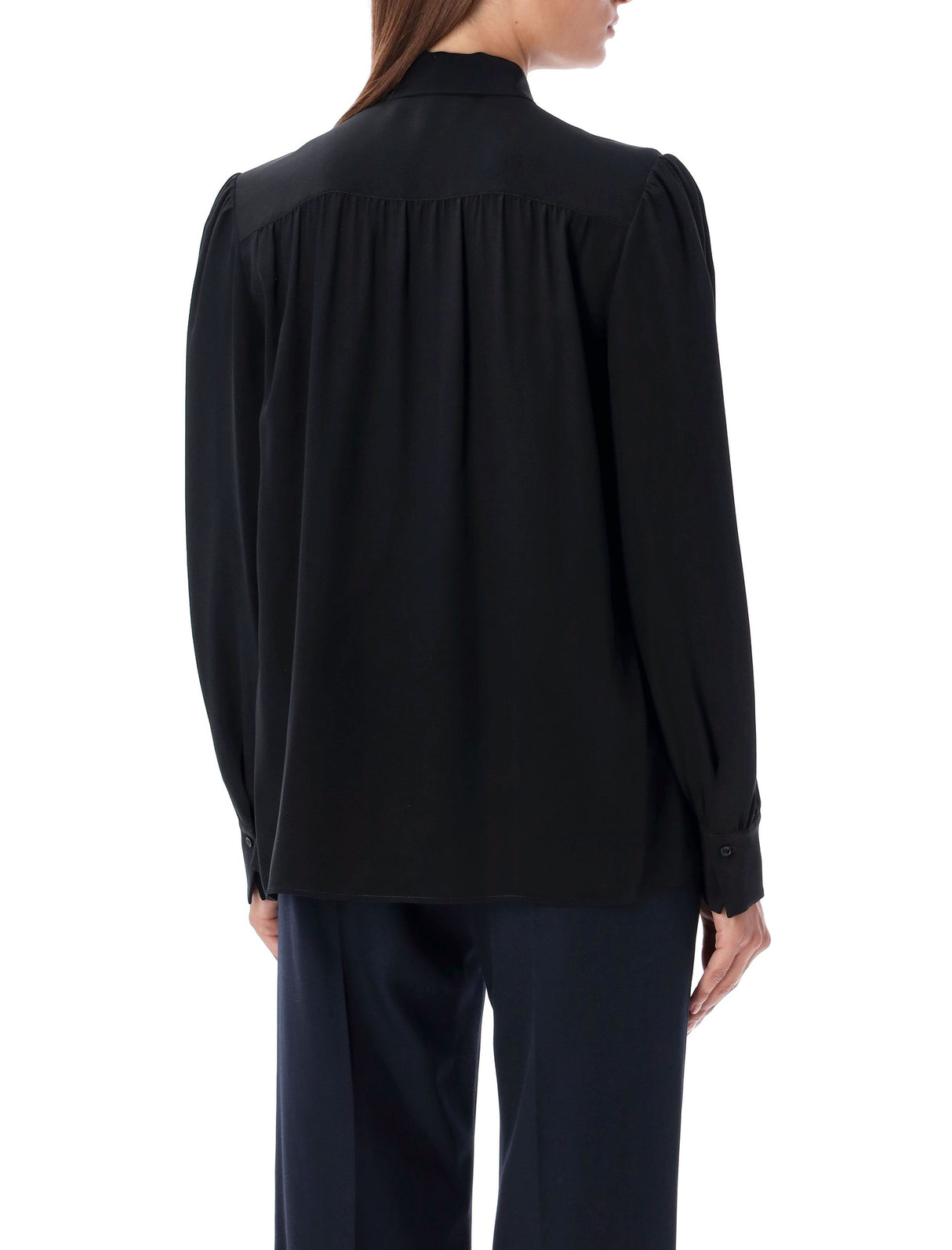 CHLOÉ Elegant Silk Crepe Bow-Tie Blouse