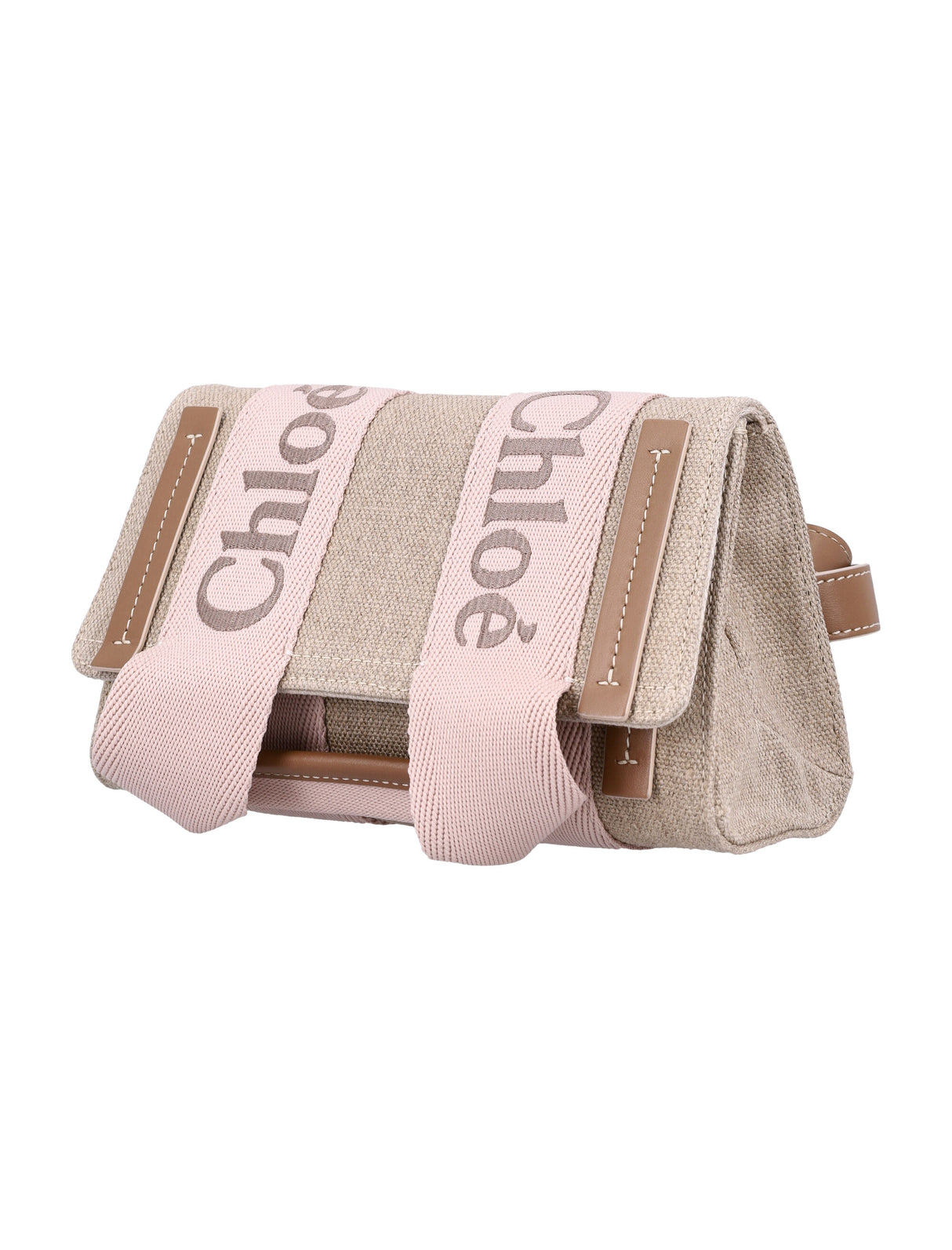 CHLOÉ Mini Stylish Clutch with Leather Trim - 14cm x 22cm