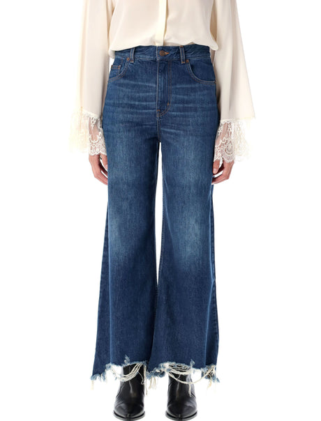 CHLOÉ Cropped Wide-Leg Jeans - Size 26