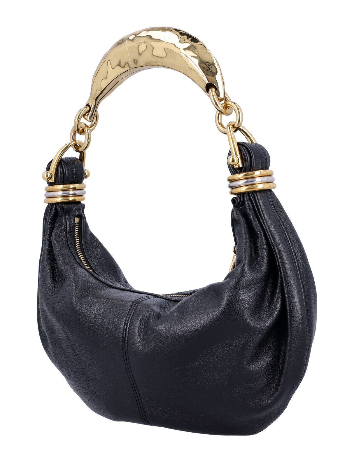 CHLOÉ Mini Hobo Handbag with Metal Handle