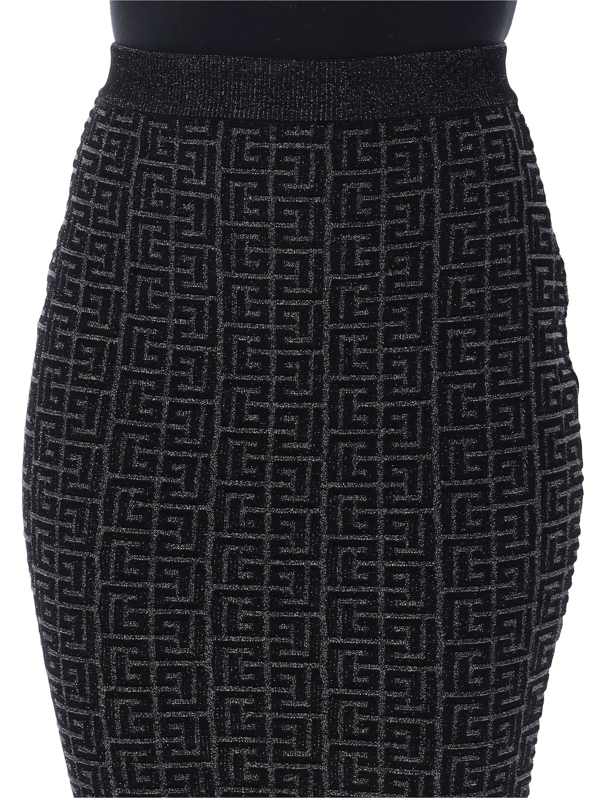 BALMAIN Luxe Monogram Mini Skirt