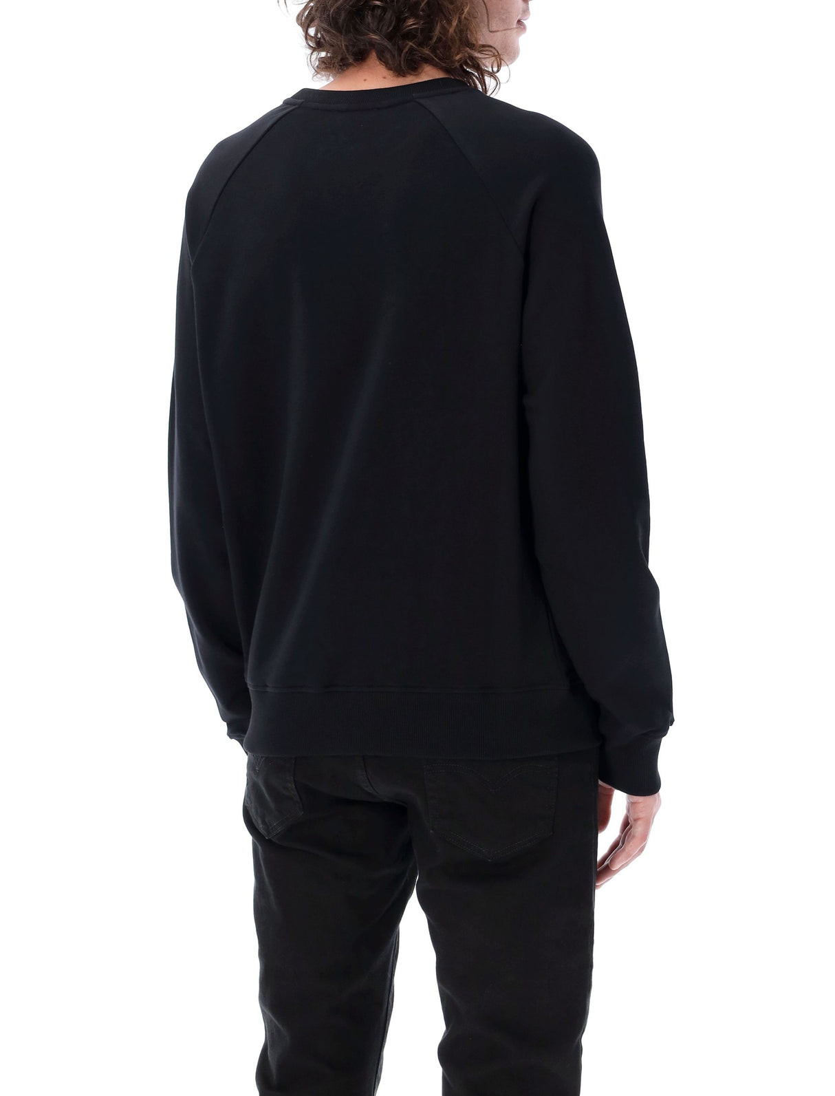 BALMAIN Luxury Crewneck Sweater in Black and Gold