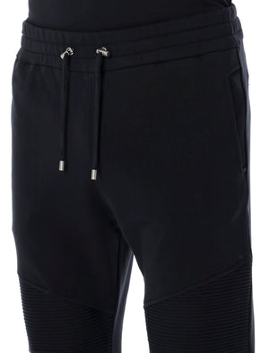 BALMAIN Contemporary Ribbed Joggers with Drawstring