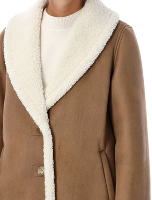 A.P.C. Relaxed Fit Eco Shearling Jacket for Women - Size 36