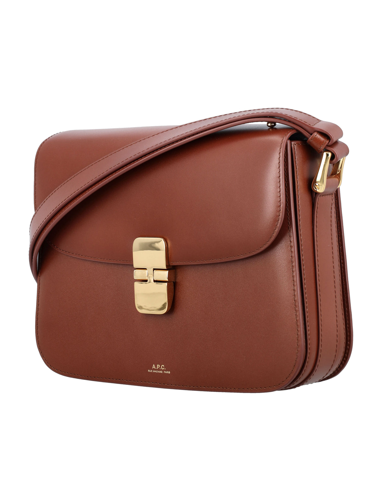 A.P.C. Elegant Mini Grace Handbag with Gold-Tone Hardware