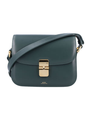 A.P.C. Mini Trapezoidal Handbag with Clasp Closure