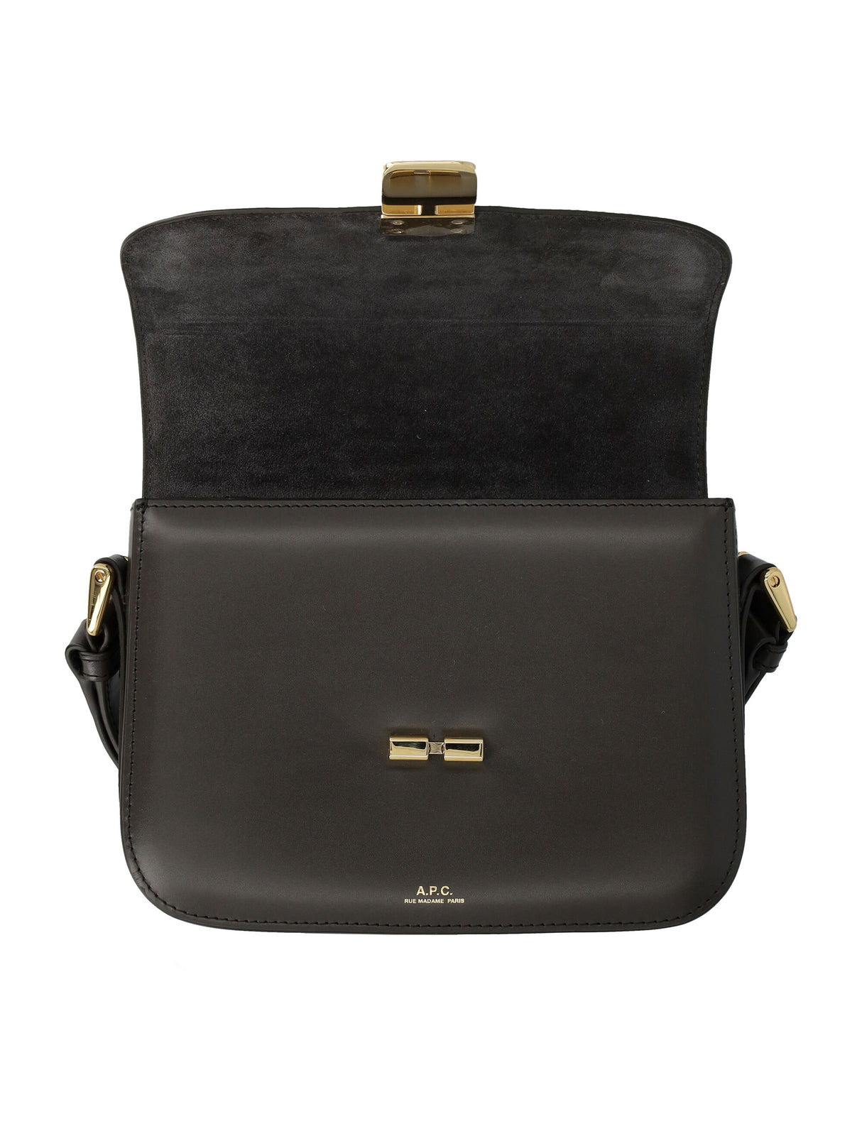 A.P.C. Elegant Mini Trapezoidal Leather Handbag