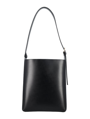 A.P.C. Elegant Pebbled Leather Mini Shoulder Bag - 28cm x 22cm x 11cm