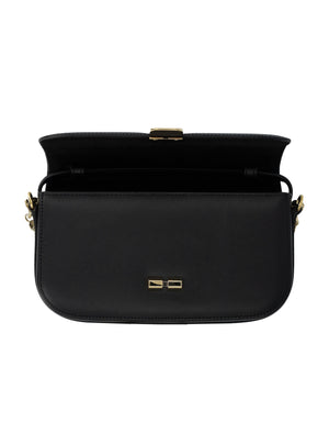 A.P.C. Elegant Leather Mini Clutch with Detachable Chain Strap - 4.3"H x 8"W x 1.6"D