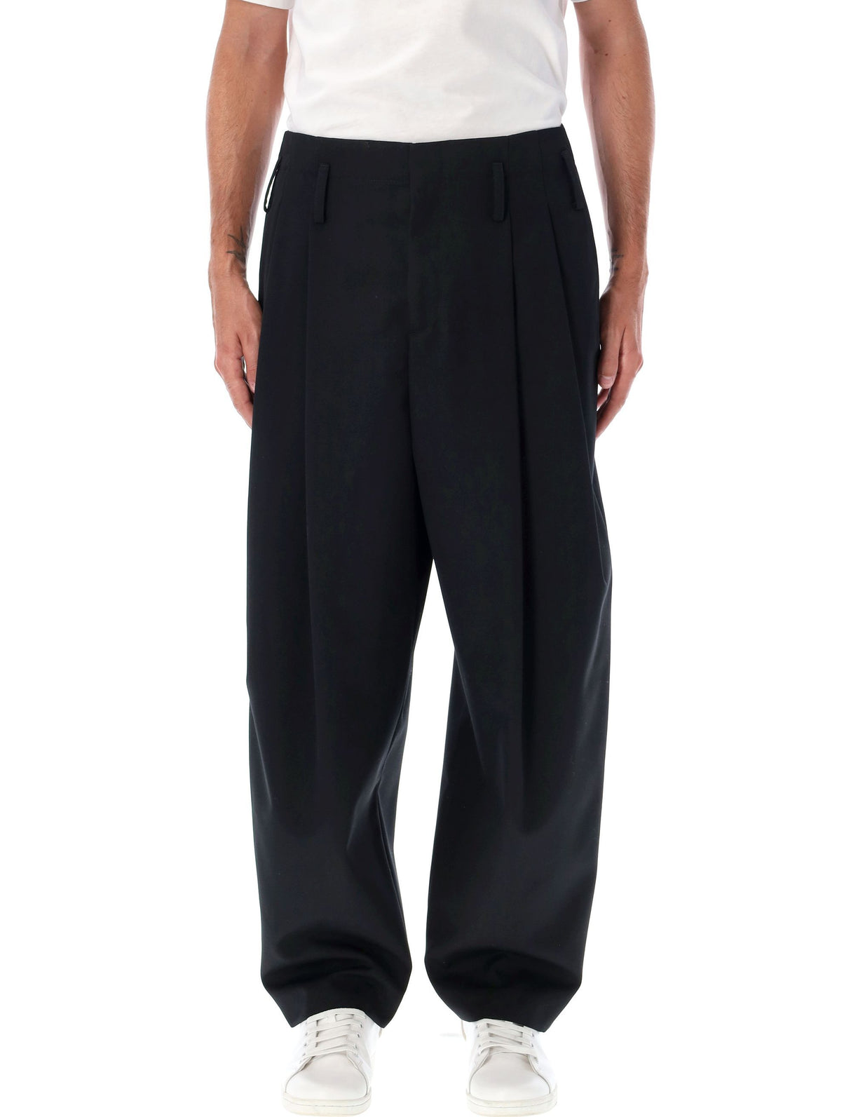 KENZO Relaxed Wide-Leg School Boy Pants - Size L