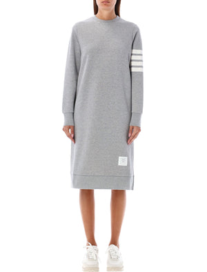 THOM BROWNE Below Knee Cotton Blend Sweater Dress