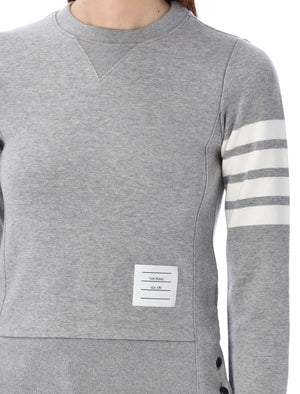 THOM BROWNE Elegant Long Sleeve Crewneck Sweatshirt