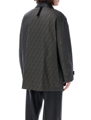 FENDI Waxed FF Jacquard Blouson - Size 50