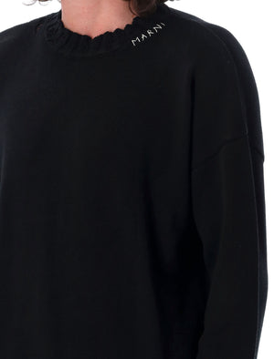 MARNI Distressed Crew Neck Sweater - Size 50