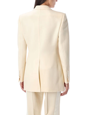 TOM FORD Lustrous Single Breasted Tuxedo Jacket for Women - Size 38