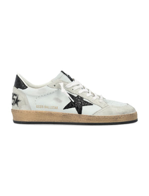 GOLDEN GOOSE Ball Star Crocco Sneakers in Black & White