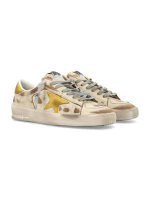 GOLDEN GOOSE Stardan Honey Beige Leather Sneakers