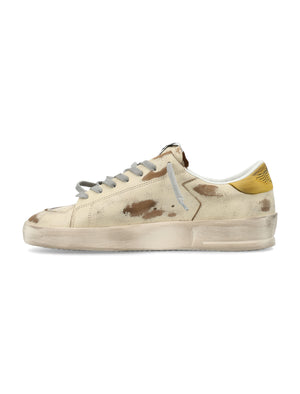 GOLDEN GOOSE Stardan Honey Beige Leather Sneakers