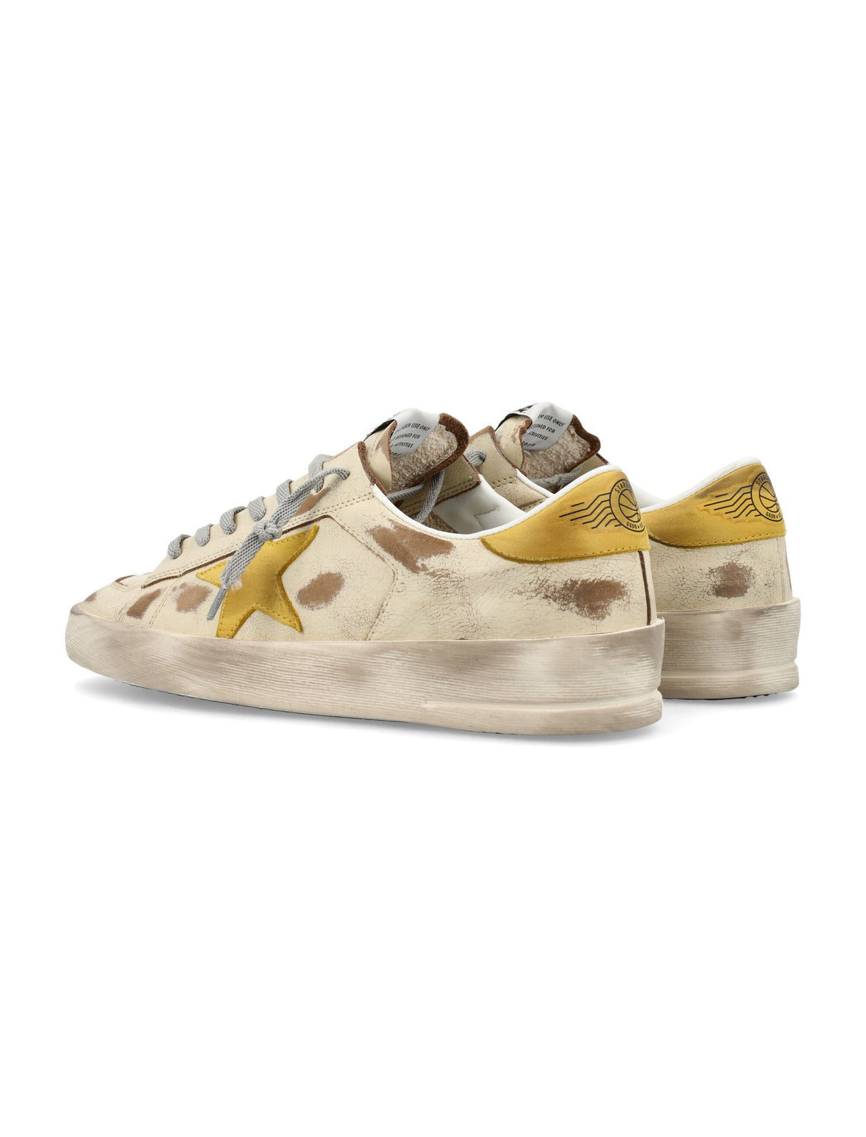 GOLDEN GOOSE Stardan Honey Beige Leather Sneakers