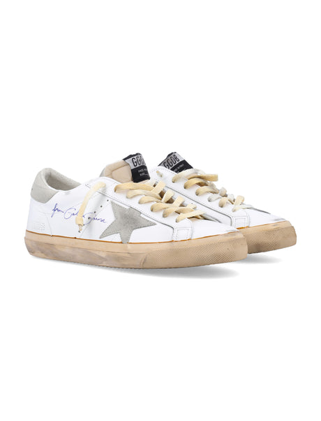 GOLDEN GOOSE Vintage Distressed Leather Sneakers with Suede Star