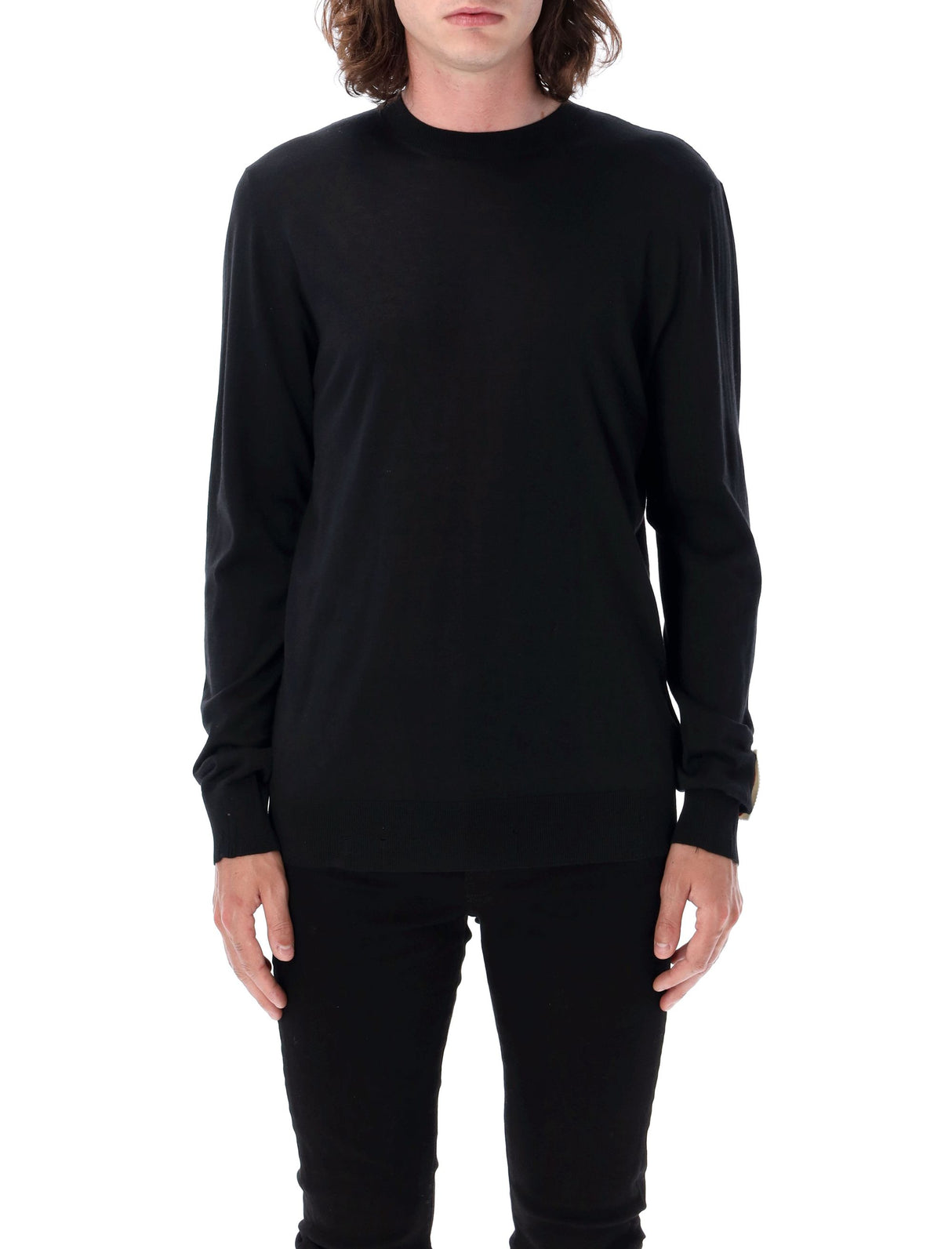 GOLDEN GOOSE Luxury Black Merino Wool Sweater