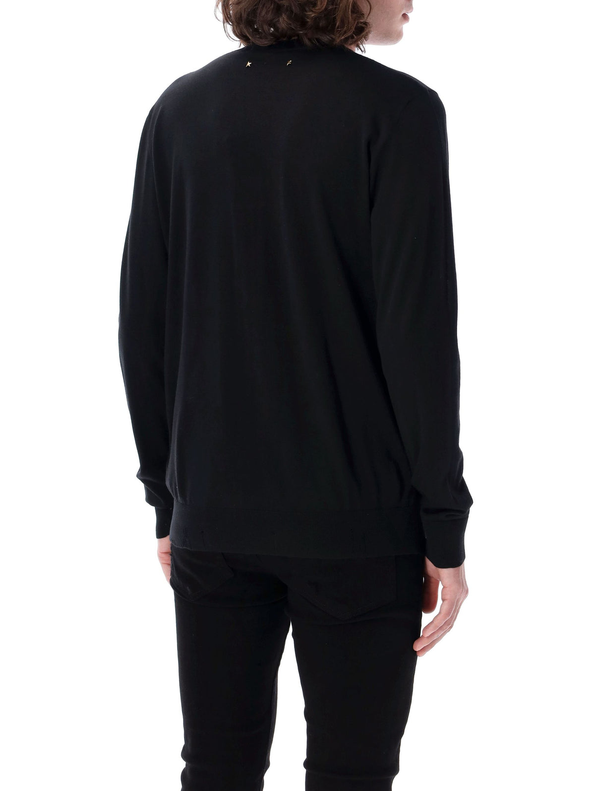 GOLDEN GOOSE Luxury Black Merino Wool Sweater