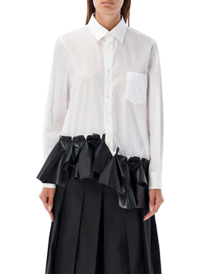 COMME DES GARÇONS Ruffled Poplin Shirt - Relaxed Fit, Size S